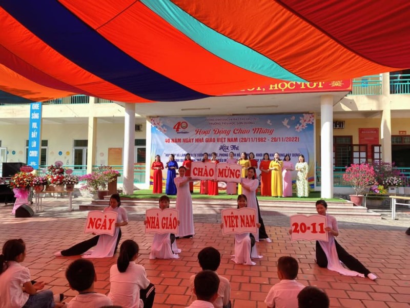 Trường Tiểu học xã Sơn Dương tổ chức kỷ niệm 40 năng ngày nhà giáo Việt Nam (20/11/1982 - 20/11/2022)