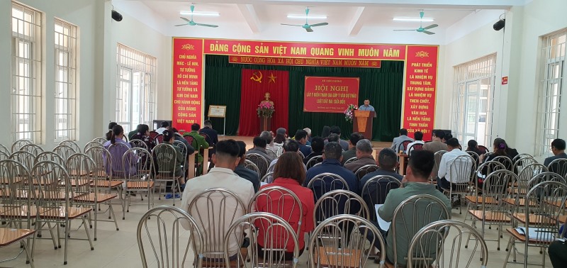 Xã Sơn Dương tổ chức Hội nghị lấy ý kiến tham gia vào dự thảo Luật Đất đai (sửa đổi)