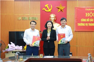 Công bố Quyết định về công tác cán bộ của BTV Thành ủy tại xã Sơn Dương