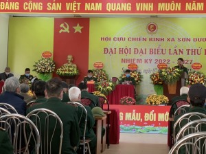 Đại hội đại biểu Hội CCB xã Sơn Dương lầ thứ IX nhiệm kỳ 2022 - 2027