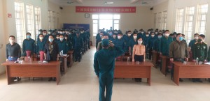 Xã Sơn Dương tổ chức Khai mạc huấn luyện quân sự giáo dục Chính trị - pháp luật cho lực lượng dân quân năm 2022