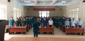Khai mạc huấn luyện dân quân cụm 4 xã Sơn Dương, Đồng Lâm, Hoành Bồ, Lê Lợi