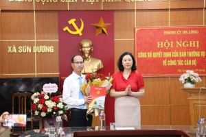 Đồng chí Đồng chí: Đinh Việt Anh, Phó Chánh văn phòng Thành uỷ được điều động và chỉ định giữ chức vụ Bí thư Đảng uỷ xã Sơn Dương