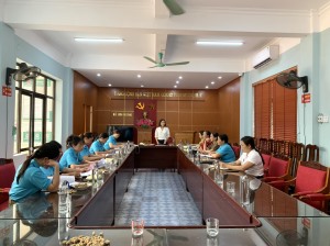 Ban chấp hành Hội liên hiệp Phụ nữ xã Sơn Dương họp triển khai thực hiện Chỉ thị, Nghị quyết của cấp trên